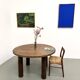 Table ronde années 50 constructiviste noyer
