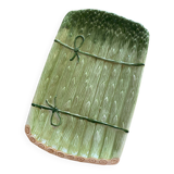 Vintage green asparagus plate