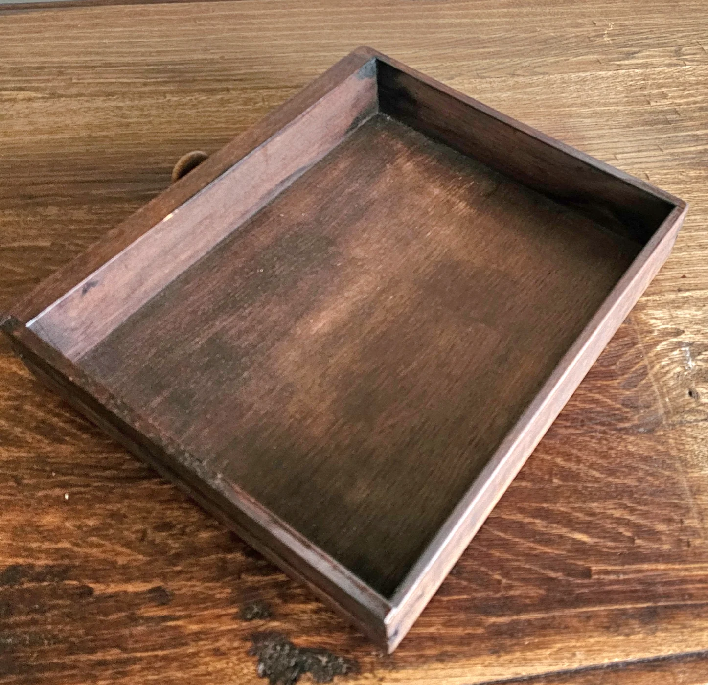 Solid oak French dining table / desk / 1900s