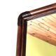 Antique mirror in bamboo and woven leather