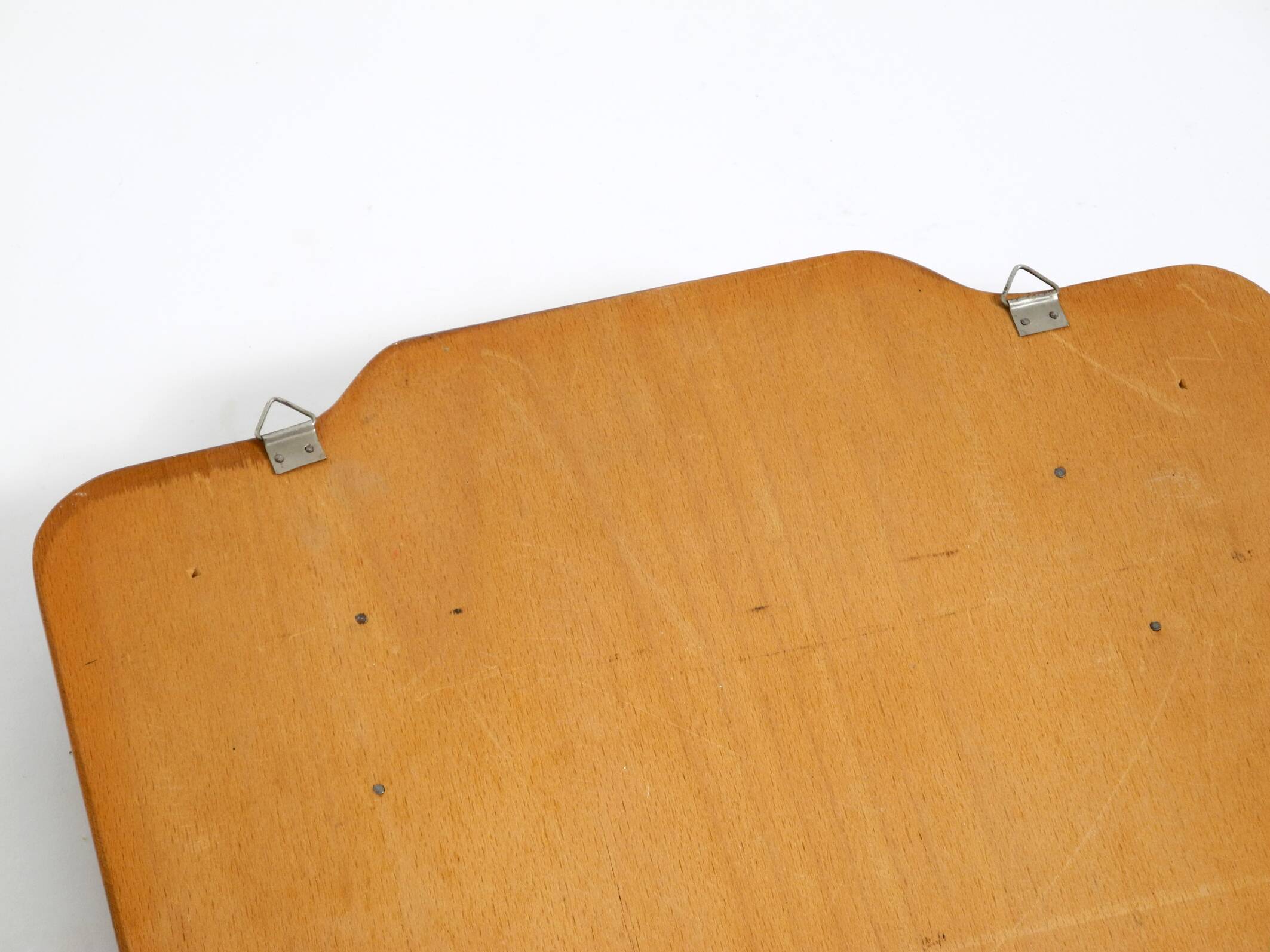 1930s Wall Mirror, Teak and Plywood, Abstract Design, Germany