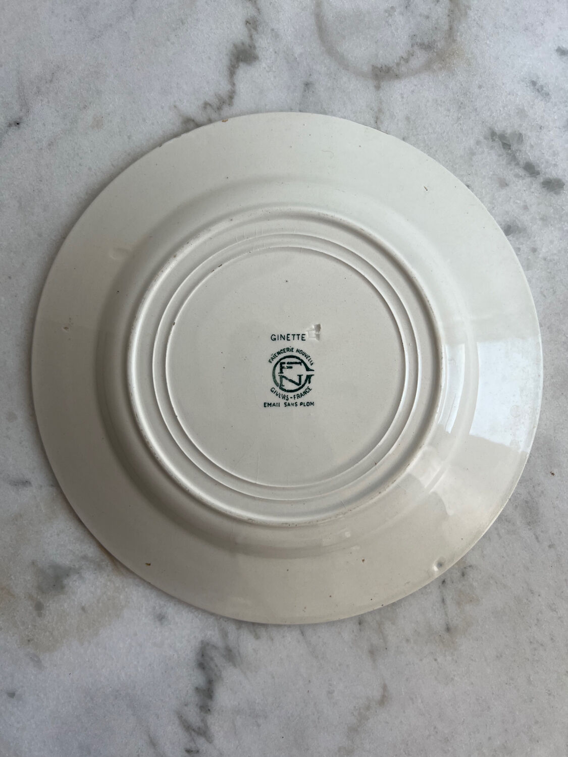 Set of 3 plates Ginette - Faïencerie nouvelle Givors France