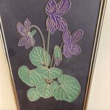 4 vintage flower plates