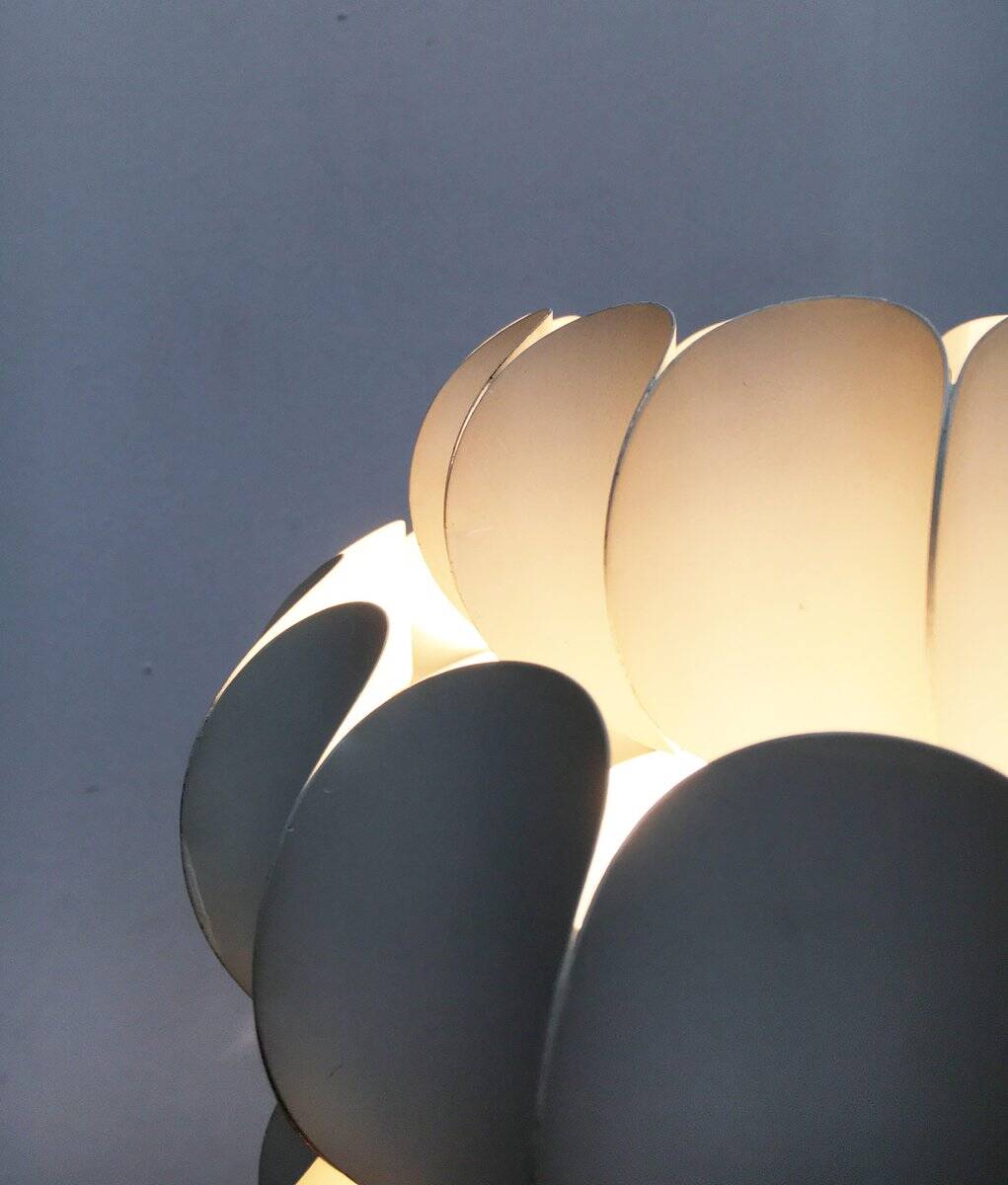 White metal pendant lamp from the mid-century by H. Zender for Temde.