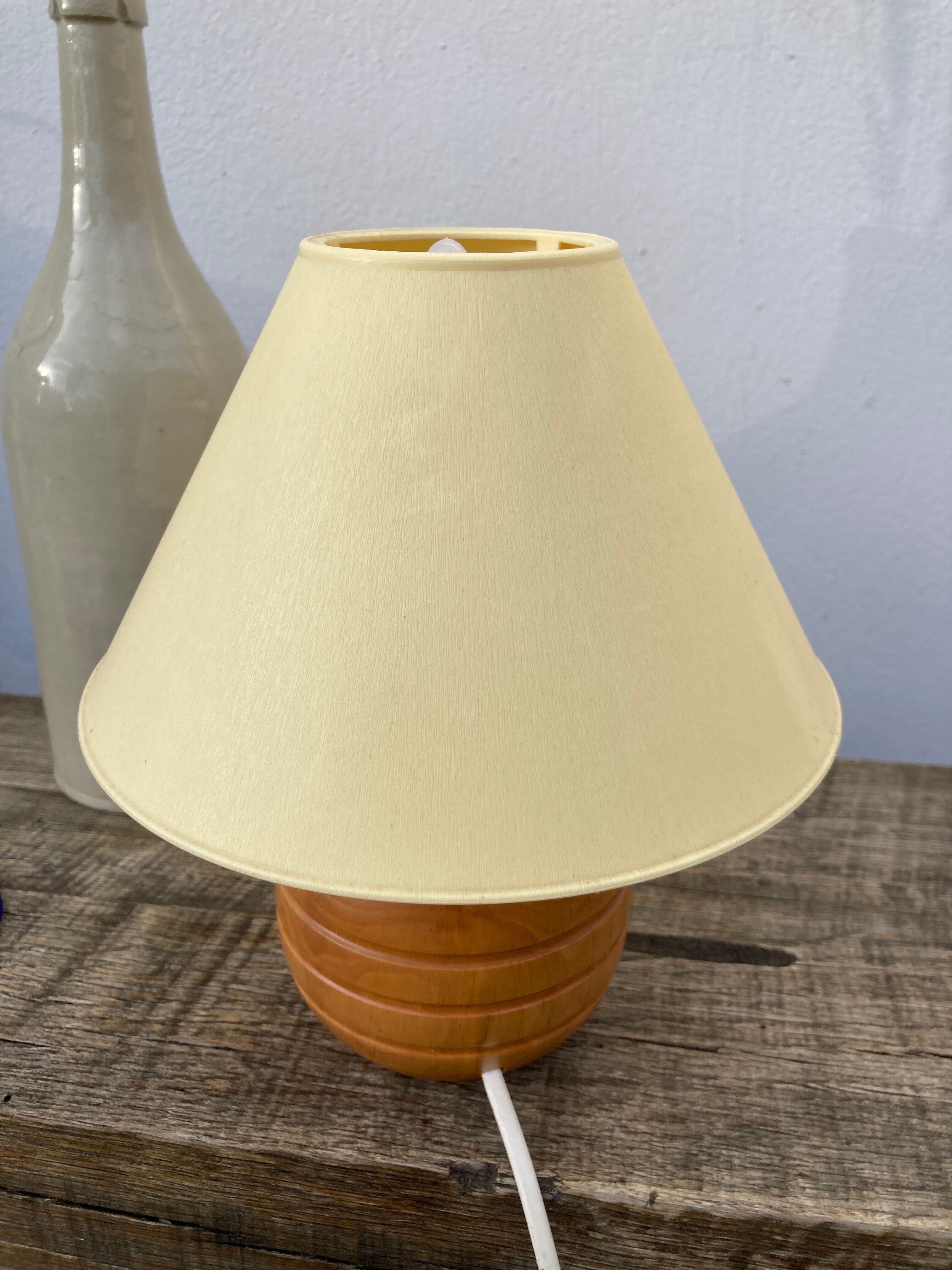 Wooden ball lamp 80s