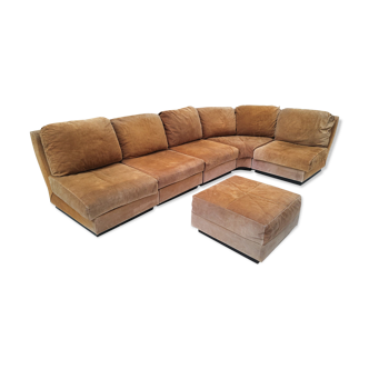 Mid-century modern modular sofa set