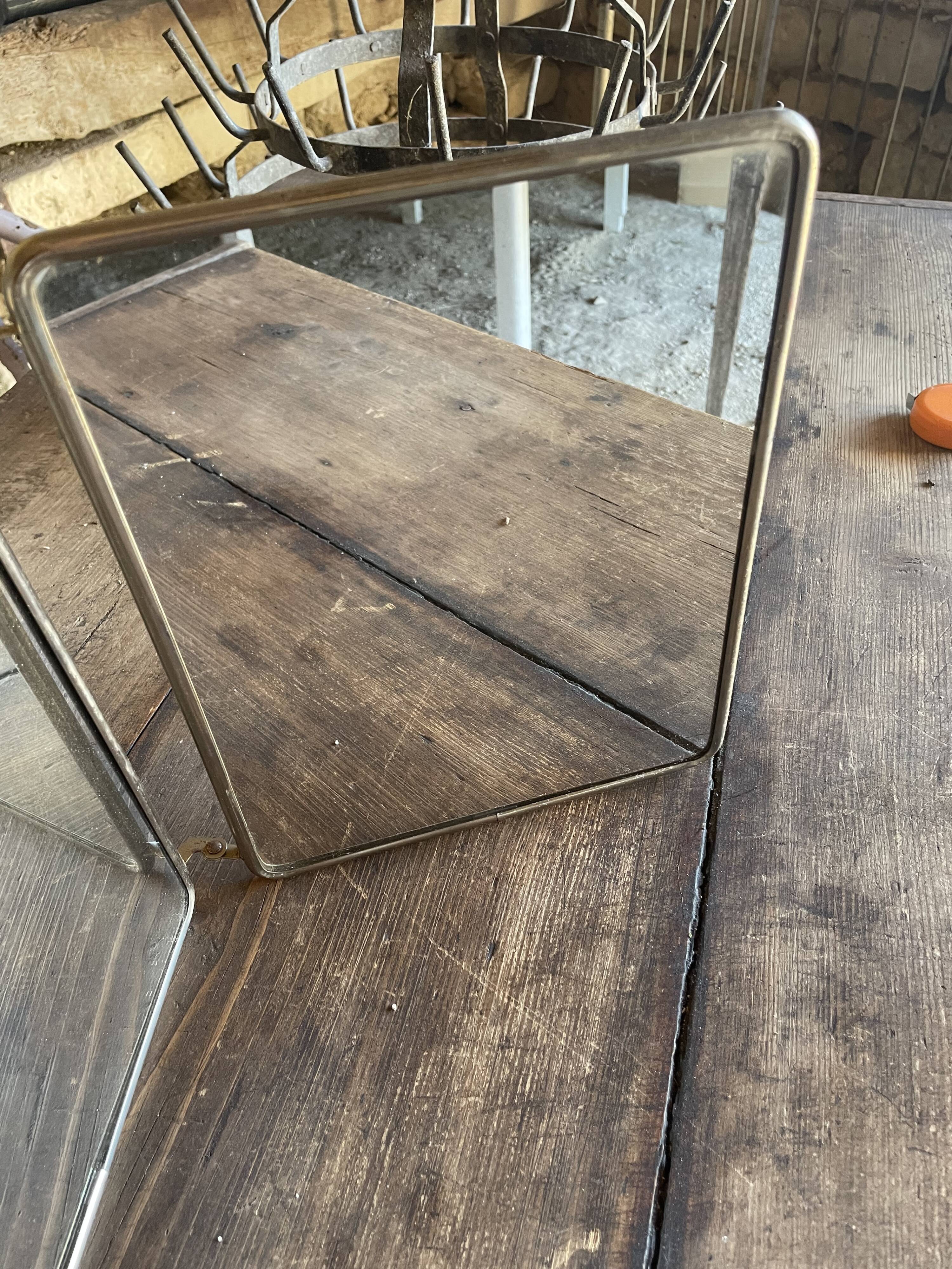 Mirror barber triptych 68x27cm