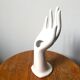 White ceramic hand-made vase by original 70s JMR