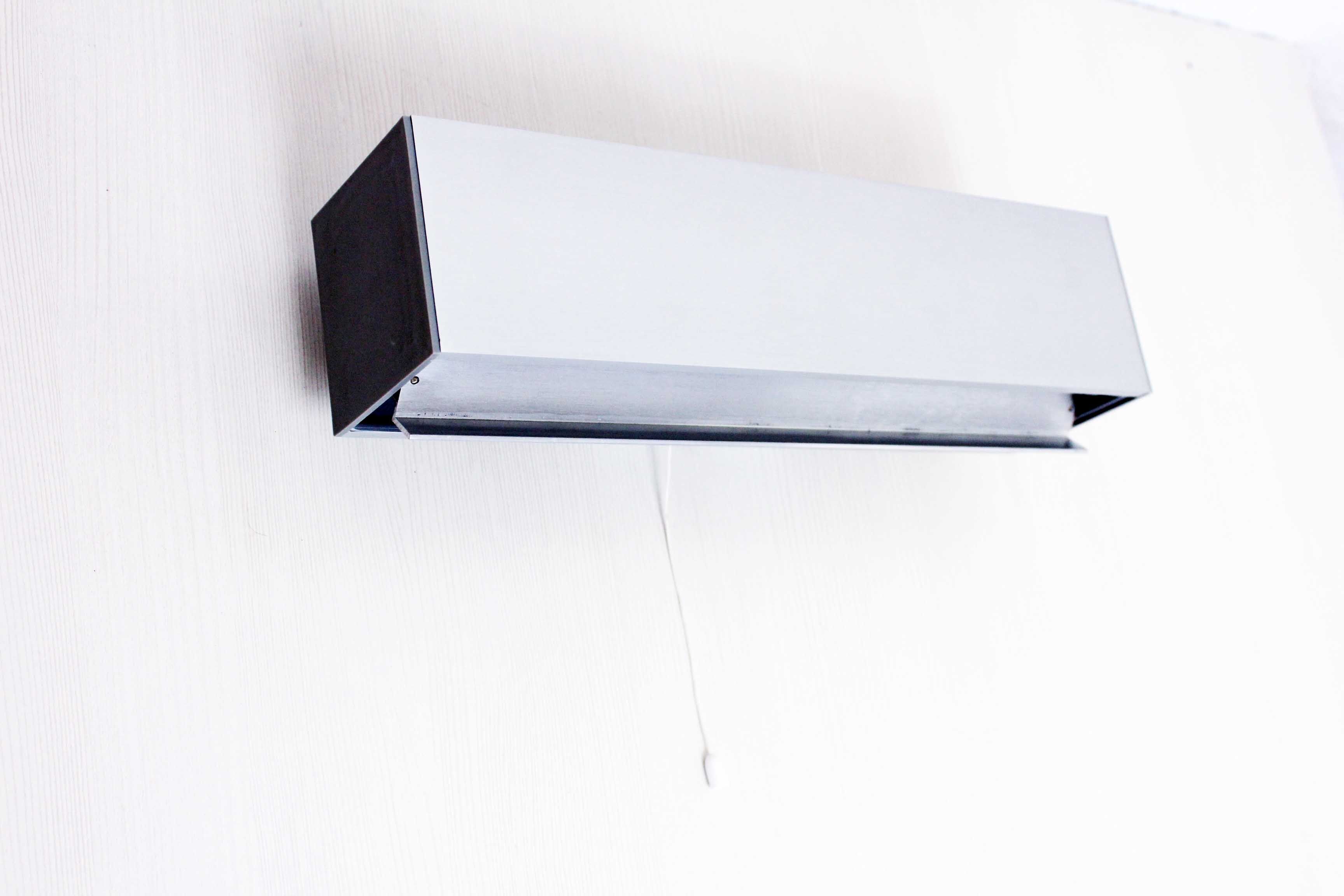 Aluminum wall light, 50s/60s