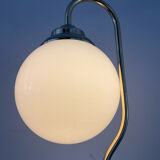 Vintage lamp from the 70s in brass and opaline