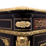 Antique Boulle chest of drawers from the mid-19th century, France.
