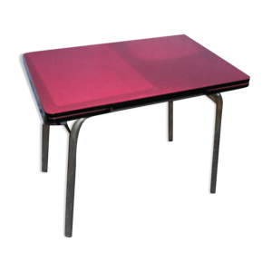 Table en formica rouge