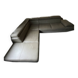 Leather corner sofa