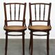 4 antique wooden and cane bistro chairs