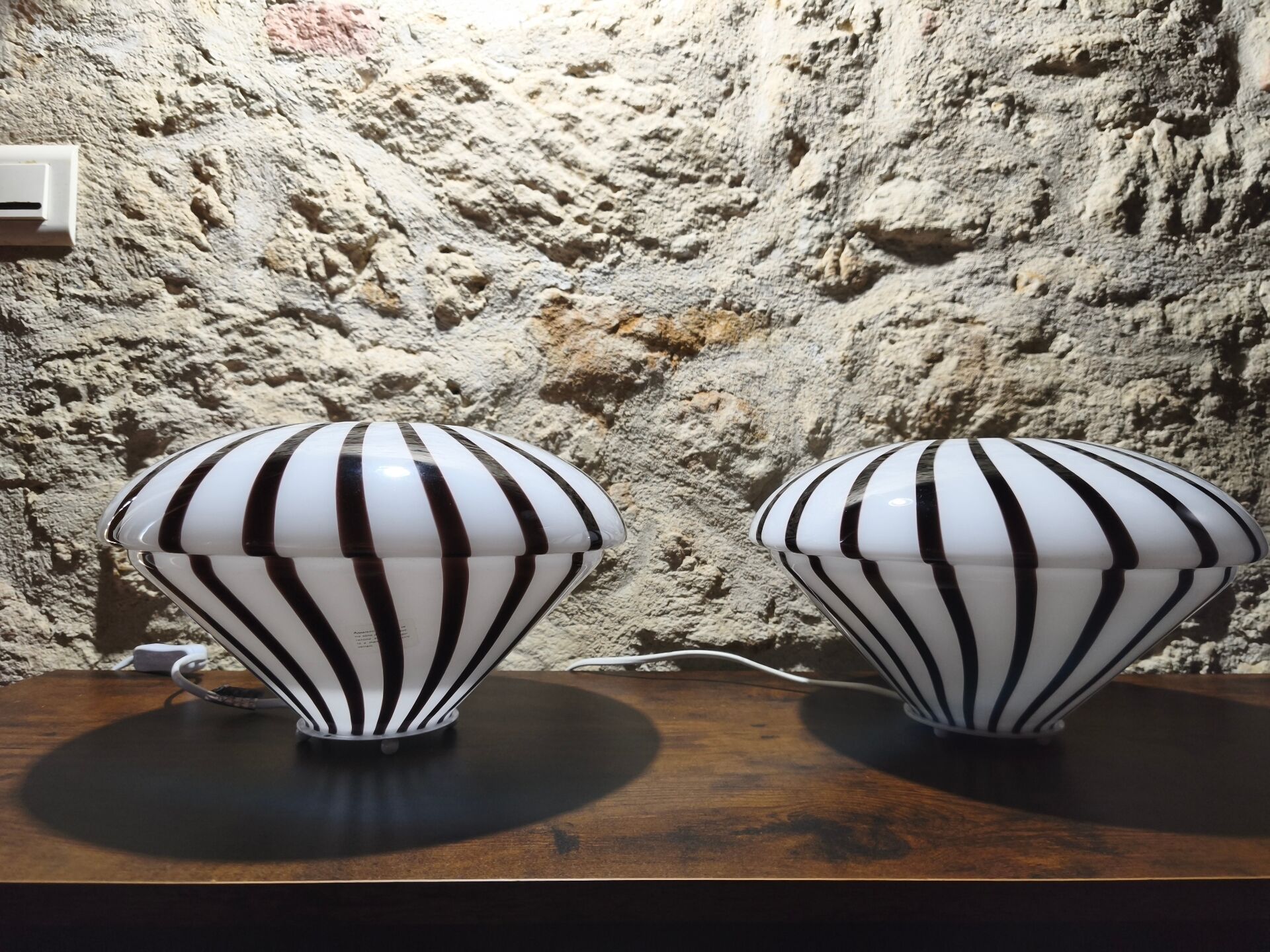 Authentic vintage blown glass lamps