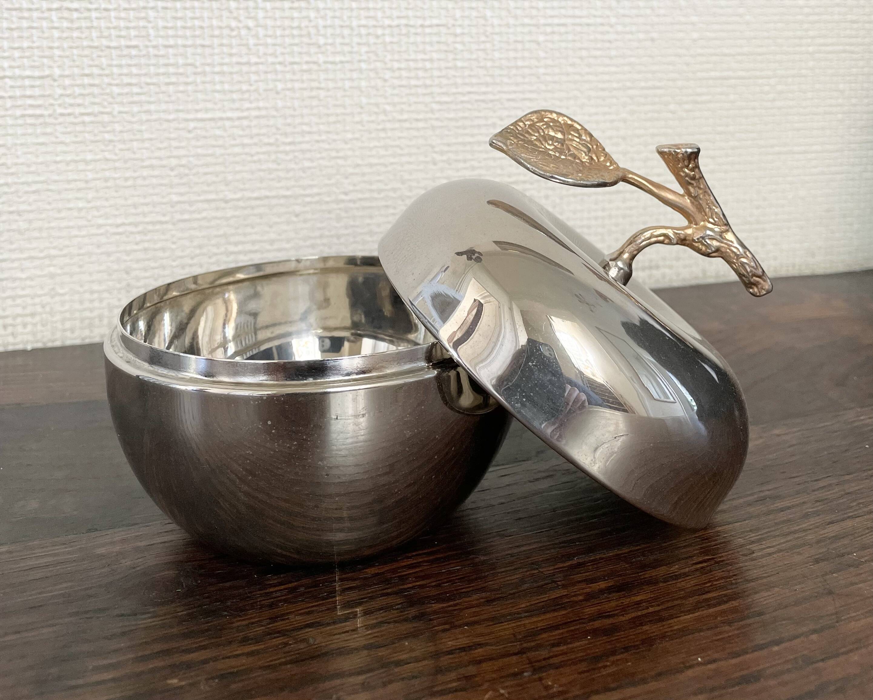 Silver metal apple box