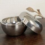 Silver metal apple box