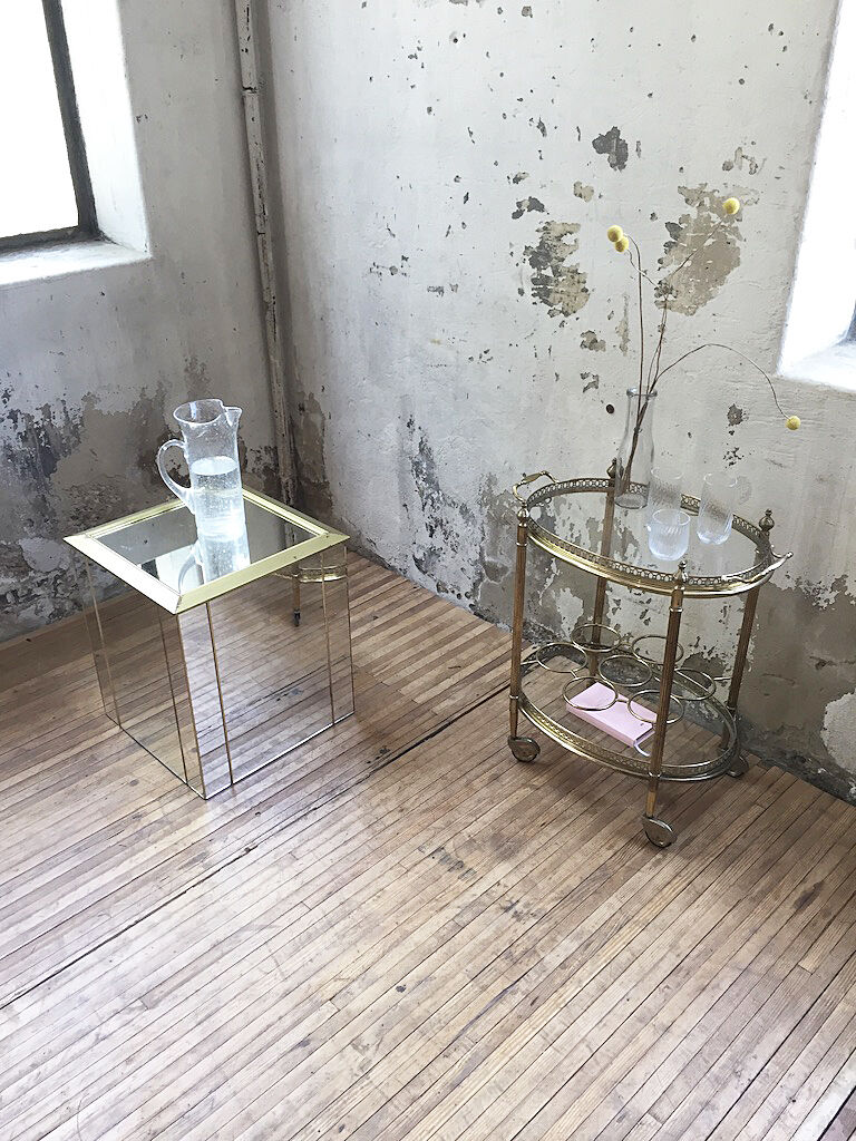 Console coffee table mirror