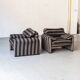 Set of 2 easy chairs 'Maralunga' by Vico Magistretti