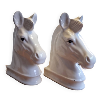 Ceramic Horse Bookends, 1970s, Vintage