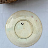 Very old barbotine plate with cherries