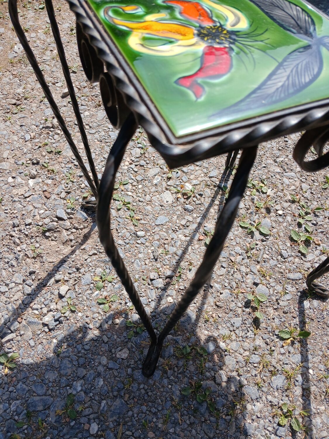 Vintage wrought iron table Vallauris