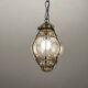 Murano Glass Wrought Iron Light Pendant