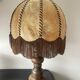 Vintage 80s wooden rustic lamp