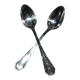 Ercuis set of 2 Trianon silver-plated dessert spoons with crossed ribbon, 15 cm