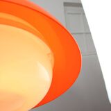 Space Age Italian Orange Acrylic Glass Pendant Lamp, 1970s