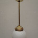 brass and white opaline hanging