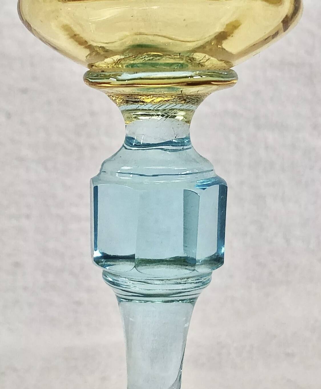 6 anciens verres à vin eau bicolores George Sand