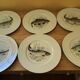 6 fish plates made of Bavarian porcelain