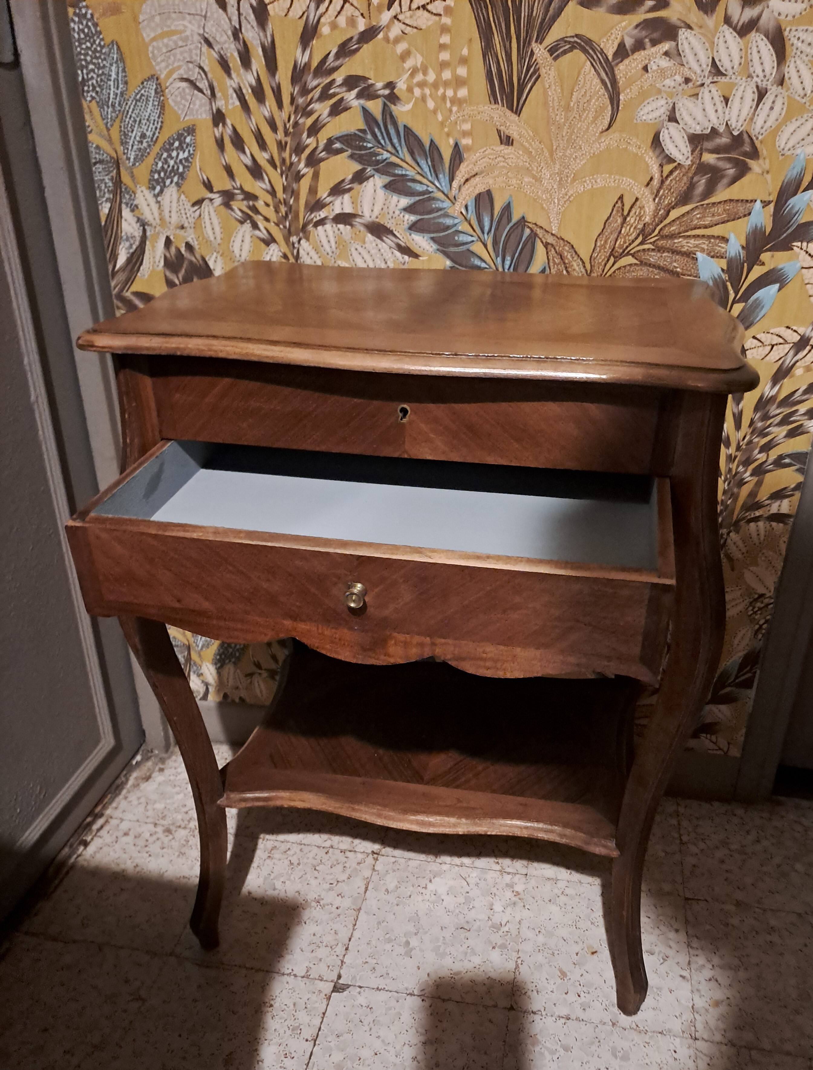 Side desk, Creative leisure table in varnished blond wood 1920