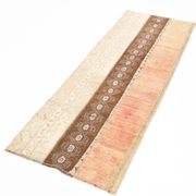 2x6 Turkish Short Brown Handmade Vintage Runner Rug, 64x174Cm