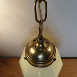 Suspension Deco with a beautiful yellow glass globe