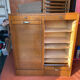 Double filing cabinet with vintage curtain from the 40/50 period
