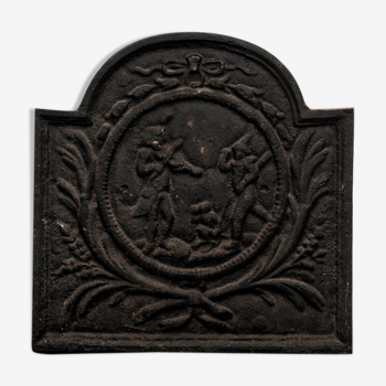 Cast iron fireplace plate