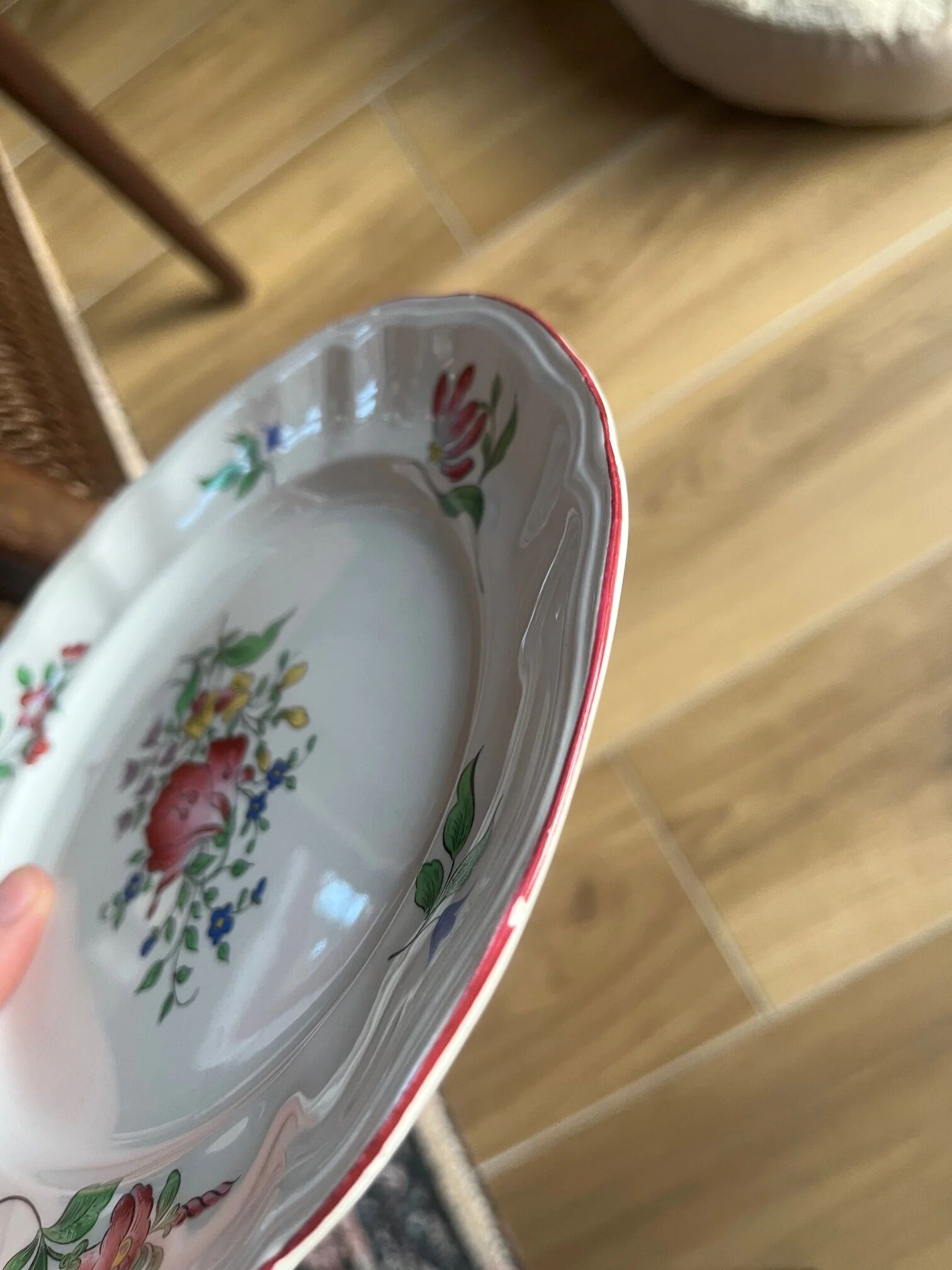 Set of 6 dessert plates KG Lunéville – Réverbère model