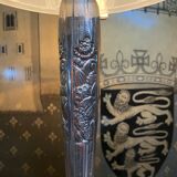 Art deco period lamp in chrome-plated steel