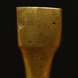 Brutalist bronze chandelier