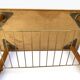 Table, teak with brass shelf, 1950/60