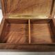 Wooden trinket box for storing jewellery, cigarettes or similar items.