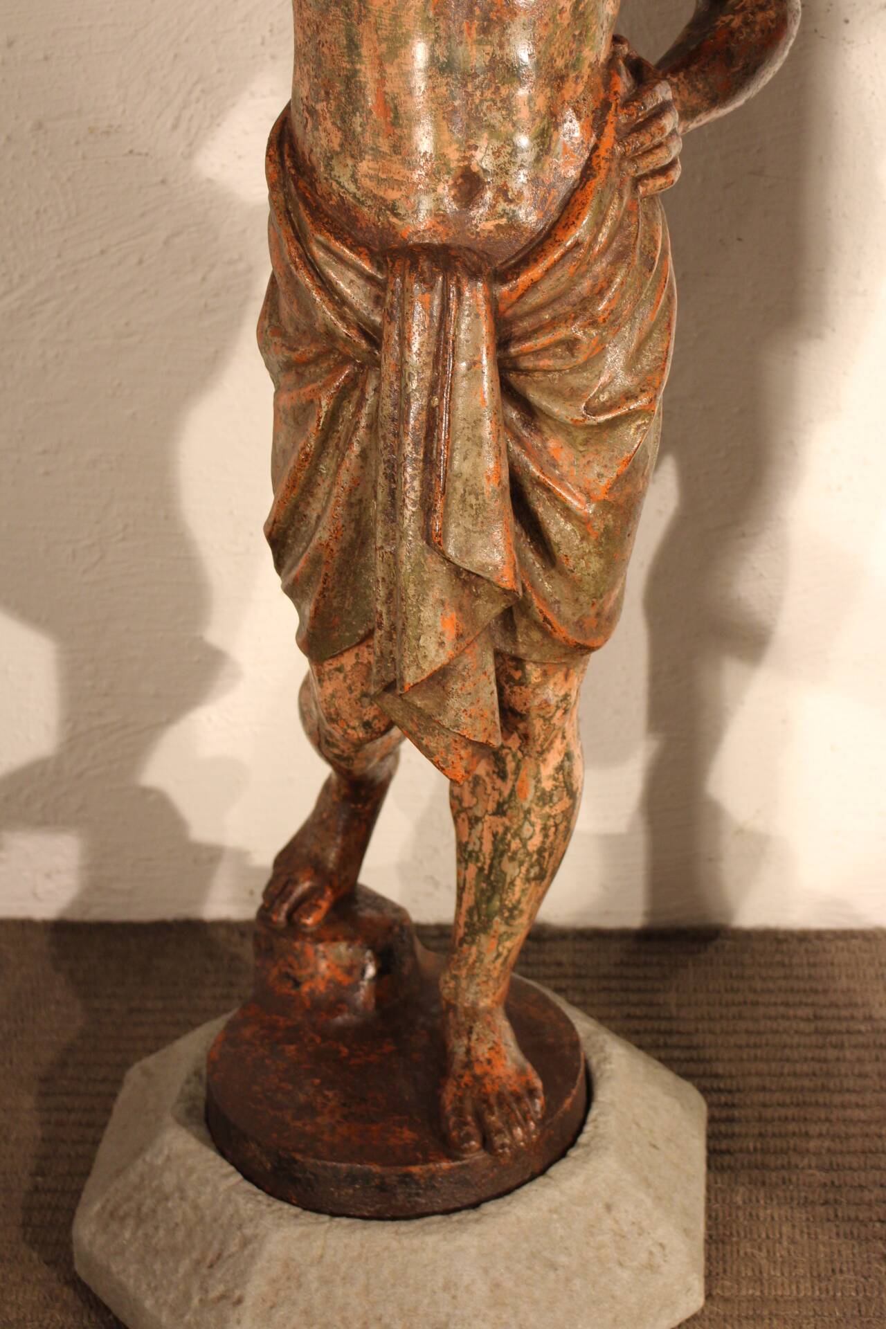 Pair of cast iron statues