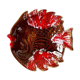Enamelled ceramic fish cup