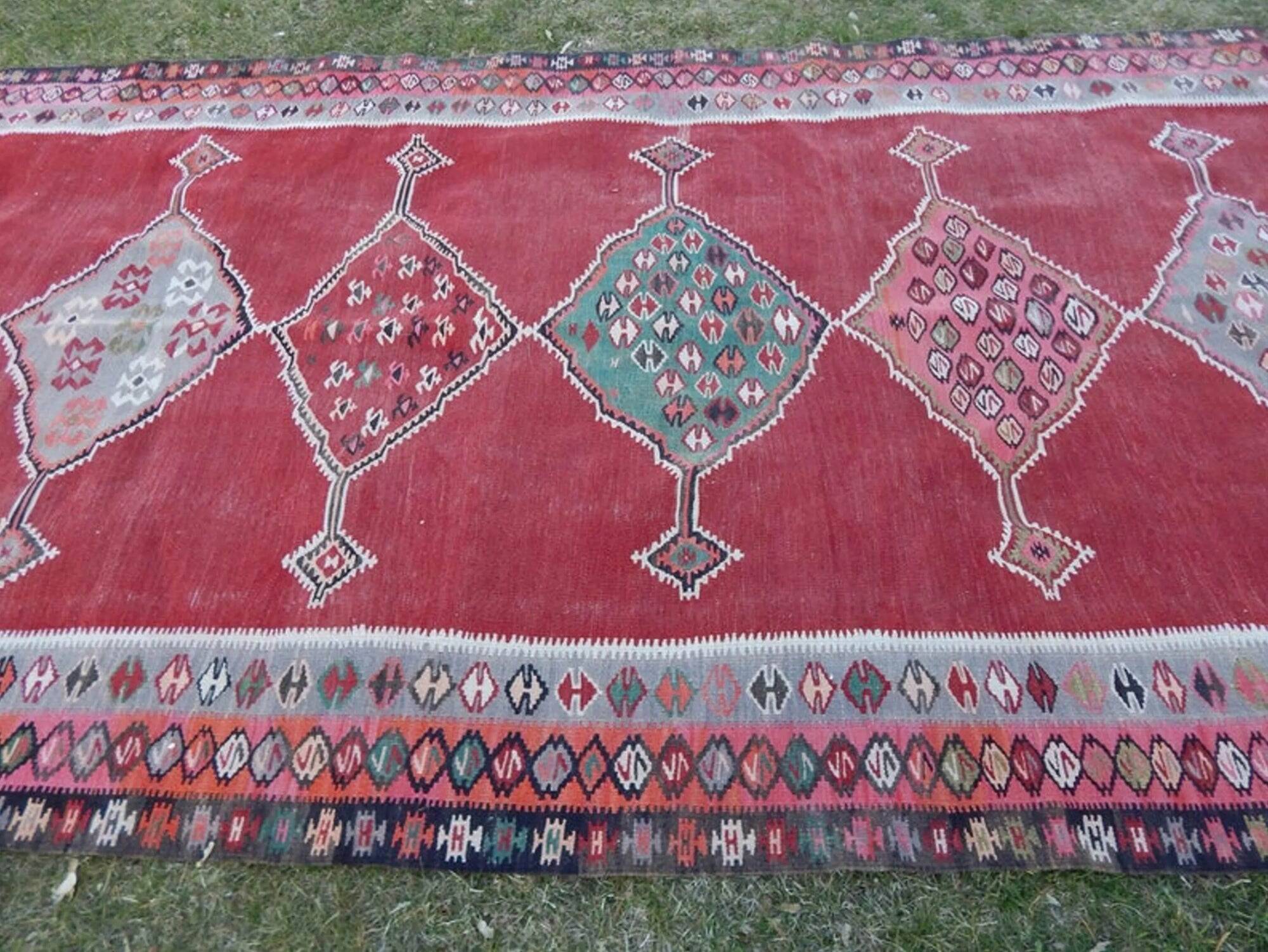 Tapis turc vintage fait main
