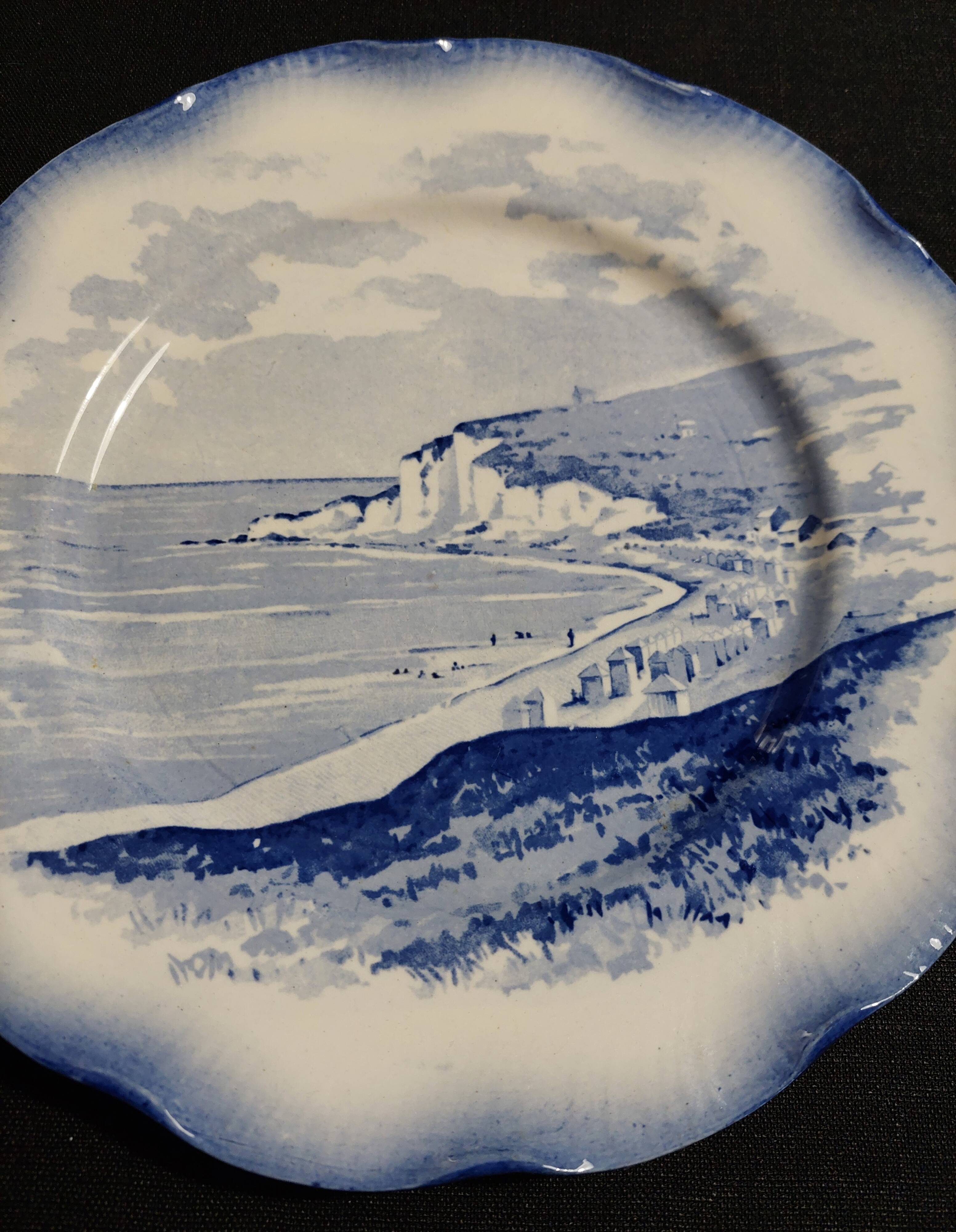 Sarreguemines earthenware plate with Marine decor late 19th century early 20th century