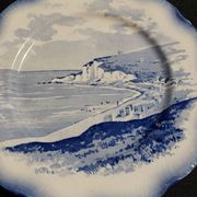 Sarreguemines earthenware plate with Marine decor late 19th century early 20th century