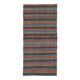 Vintage Turkish Hand-Knotted Wool Cotton Red Kilim Runner Rug 107x241