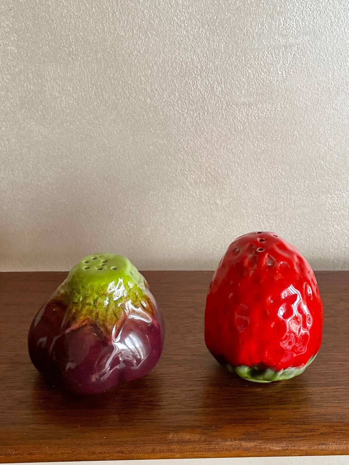 Salt and pepper eggplant strawberry